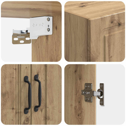 Vægmonteret skab 59 x 31 x 60 cm Konstrueret træ Artisan-eg