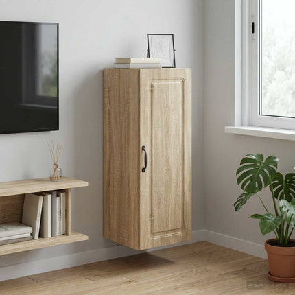 Vægmonteret skab Sonoma-eg 33 x 34,5 x 90 cm Konstrueret træ