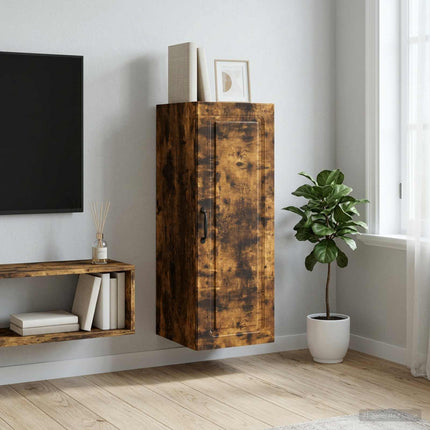 Vægmonteret skab Røget eg 33 x 34,5 x 90 cm Konstrueret træ