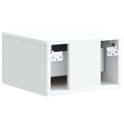 Væghængt Natbord 2 stk. Hvid 34,5 x 33 x 20 cm Konstrueret træ