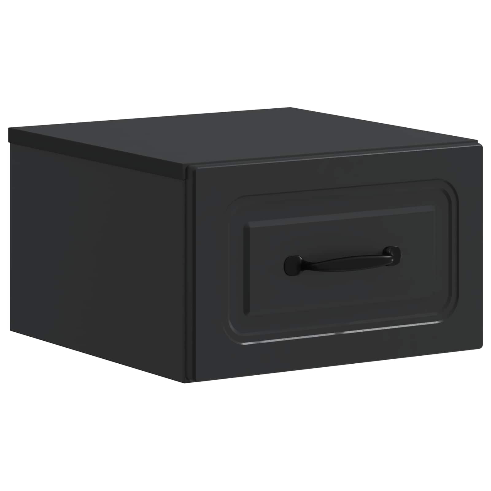 Væghængt Natbord 2 pcs Sort 34,5 x 33 x 20 cm Konstrueret træ