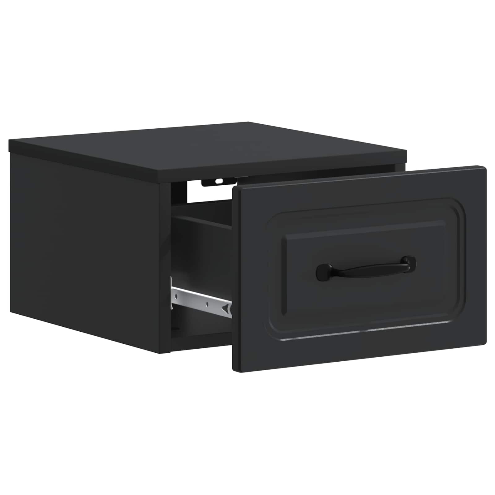 Væghængt Natbord 2 pcs Sort 34,5 x 33 x 20 cm Konstrueret træ
