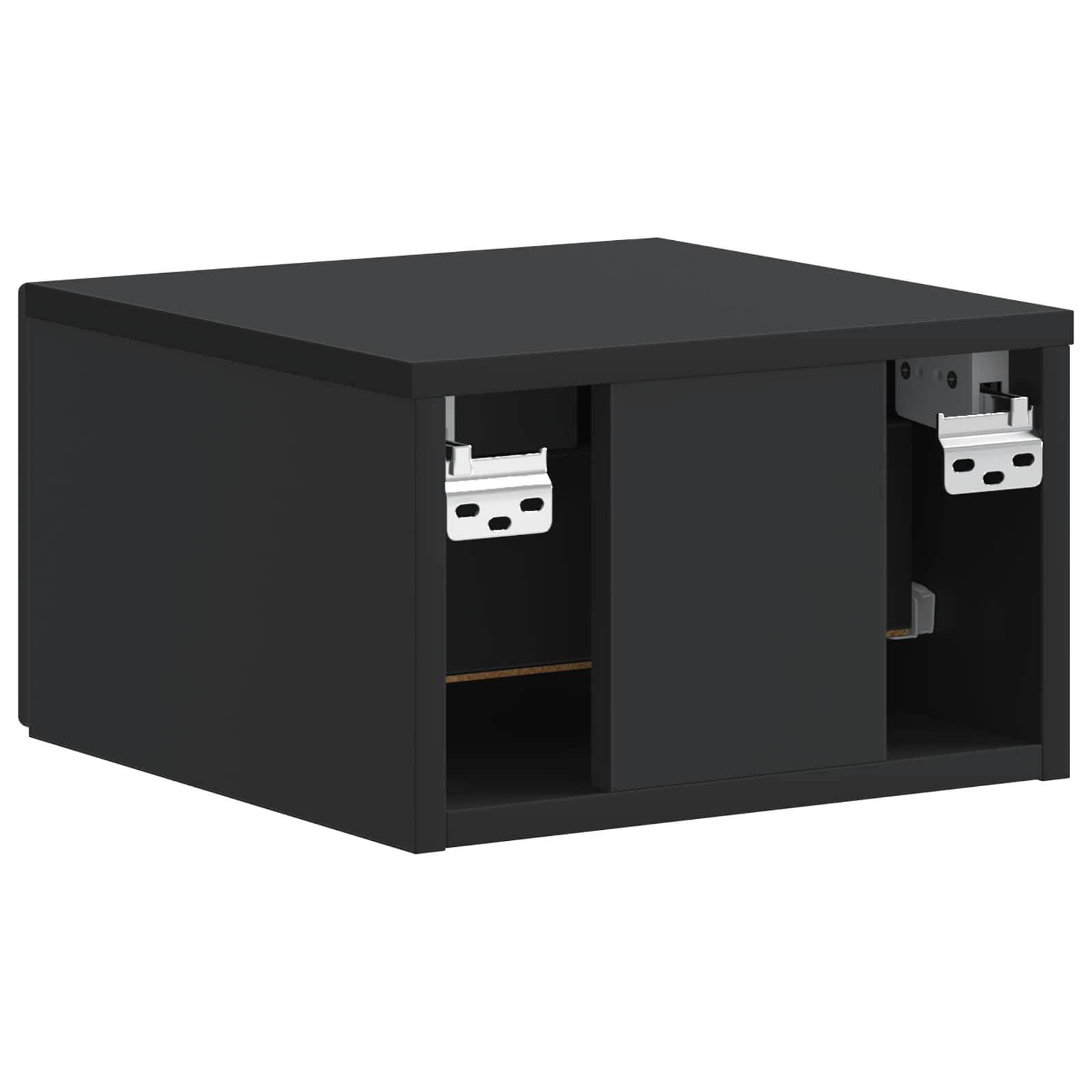 Væghængt Natbord 2 pcs Sort 34,5 x 33 x 20 cm Konstrueret træ