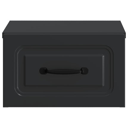 Væghængt Natbord 2 pcs Sort 34,5 x 33 x 20 cm Konstrueret træ
