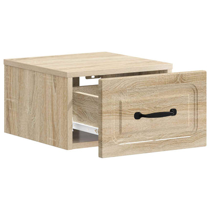 Væghængt Natbord Sonoma-eg 34,5 x 33 x 20 cm Konstrueret træ
