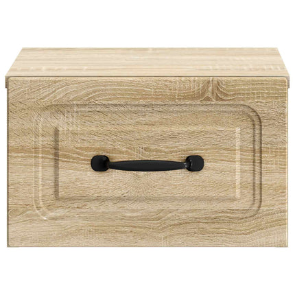 Væghængt Natbord 2 stk. Sonoma-eg 34,5 x 33 x 20 cm