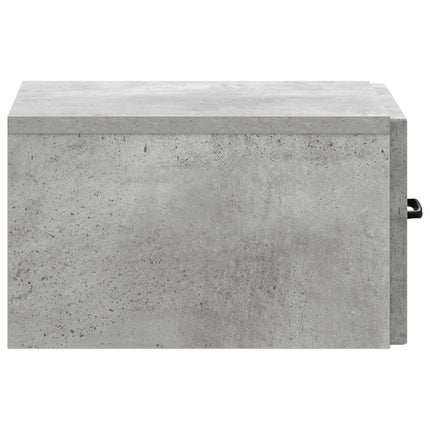 Væghængt Natbord 2 stk. Betongrå 34,5 x 33 x 20 cm