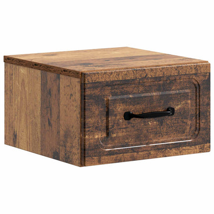 Væghængt Natbord Gammelt træ 34,5 x 33 x 20 cm Konstrueret træ