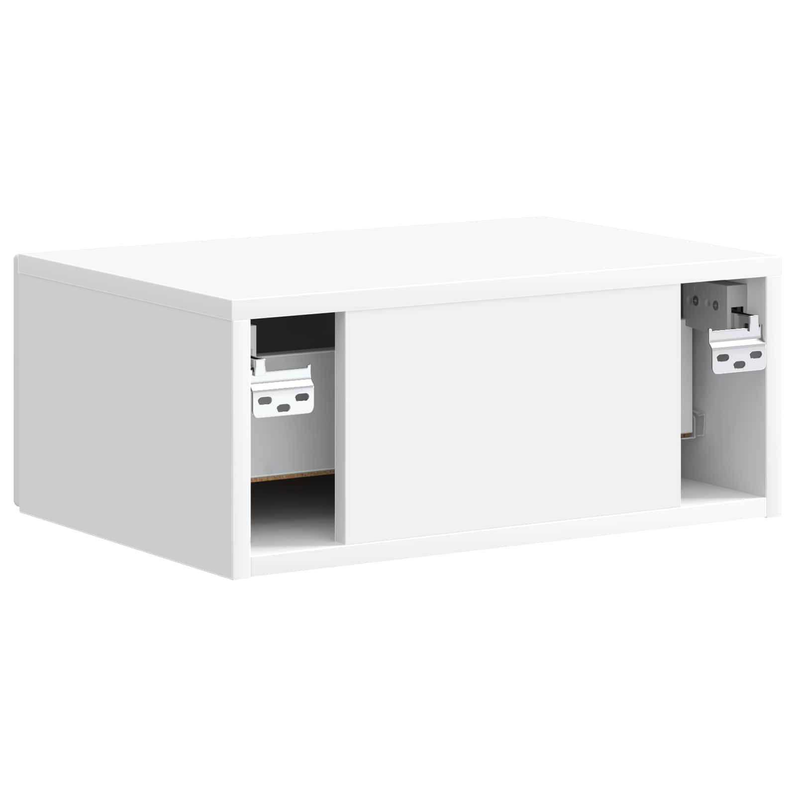 Væghængt Natbord 2 pcs Hvid 49 x 34,5 x 20 cm Konstrueret træ