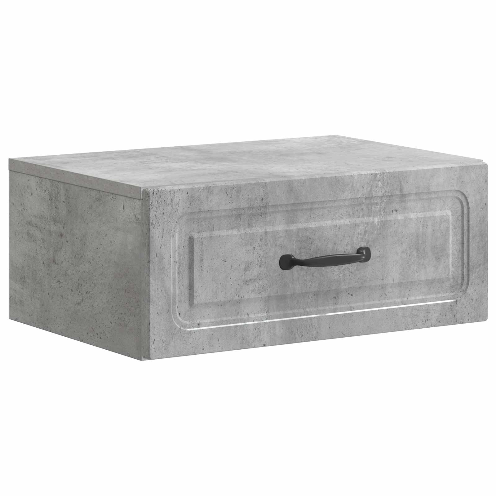 Væghængt Natbord med skuffe 2 pcs Betongrå 49 x 34,5 x 20 cm