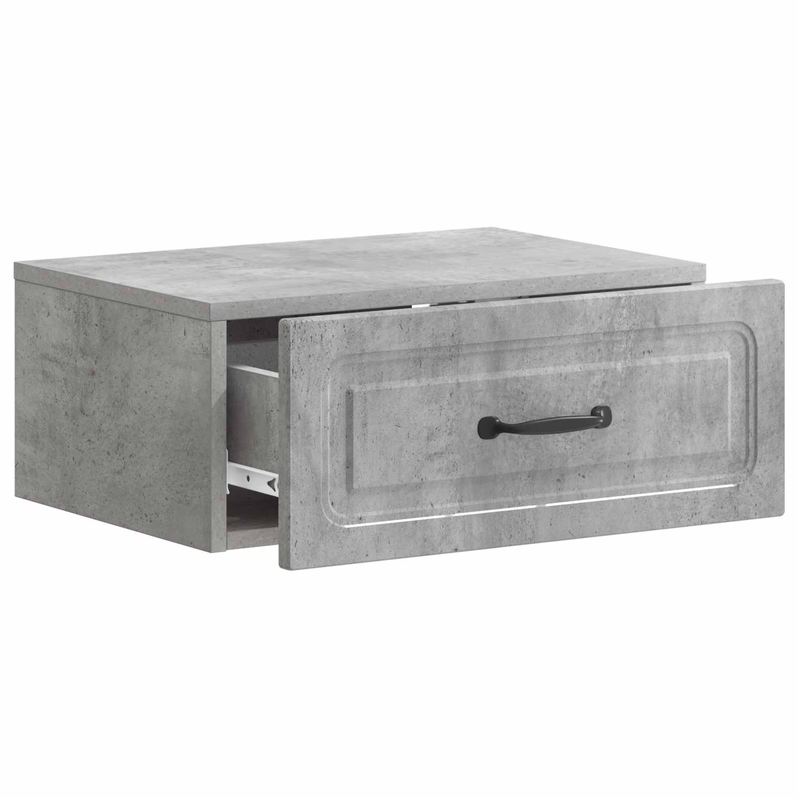 Væghængt Natbord med skuffe 2 pcs Betongrå 49 x 34,5 x 20 cm