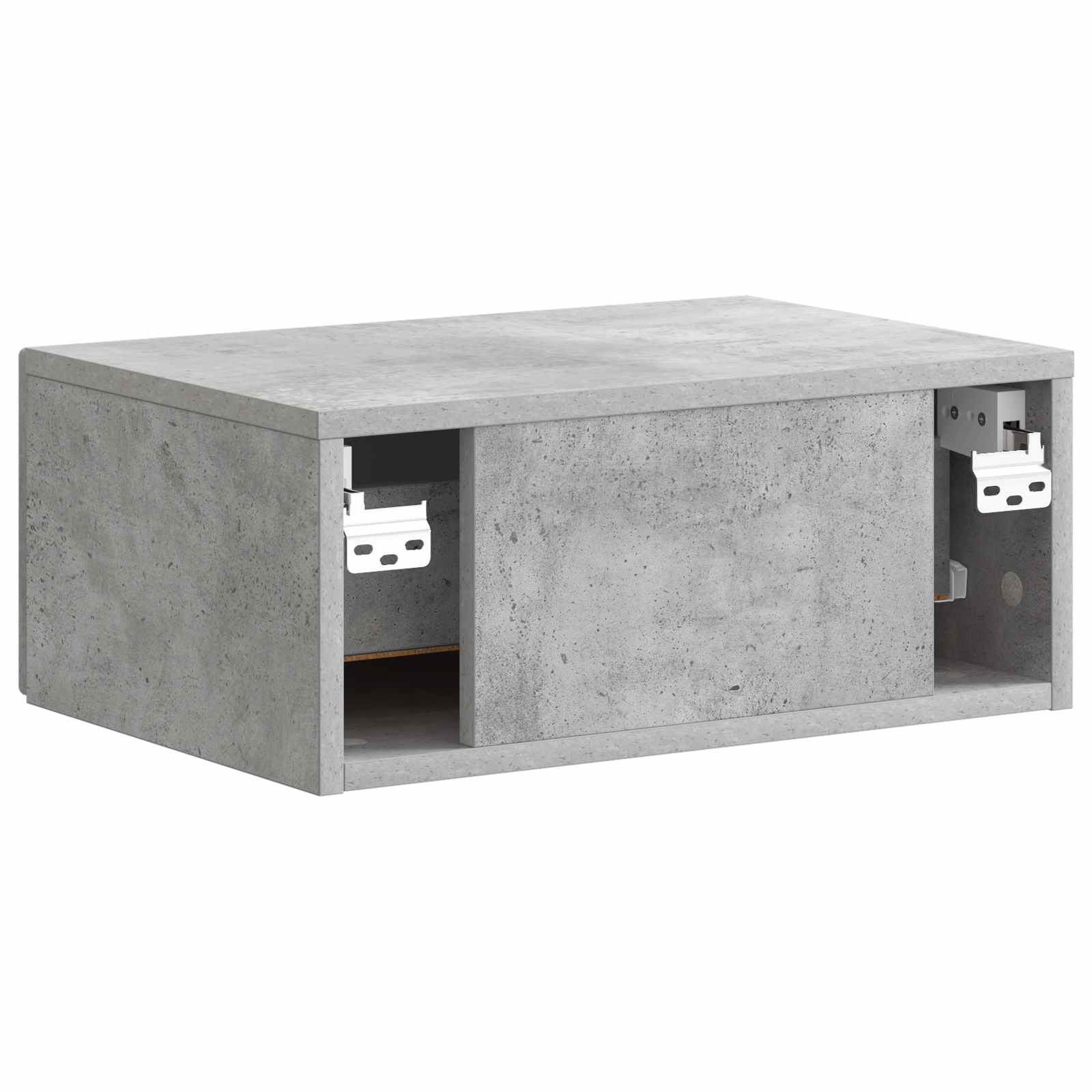 Væghængt Natbord med skuffe 2 pcs Betongrå 49 x 34,5 x 20 cm