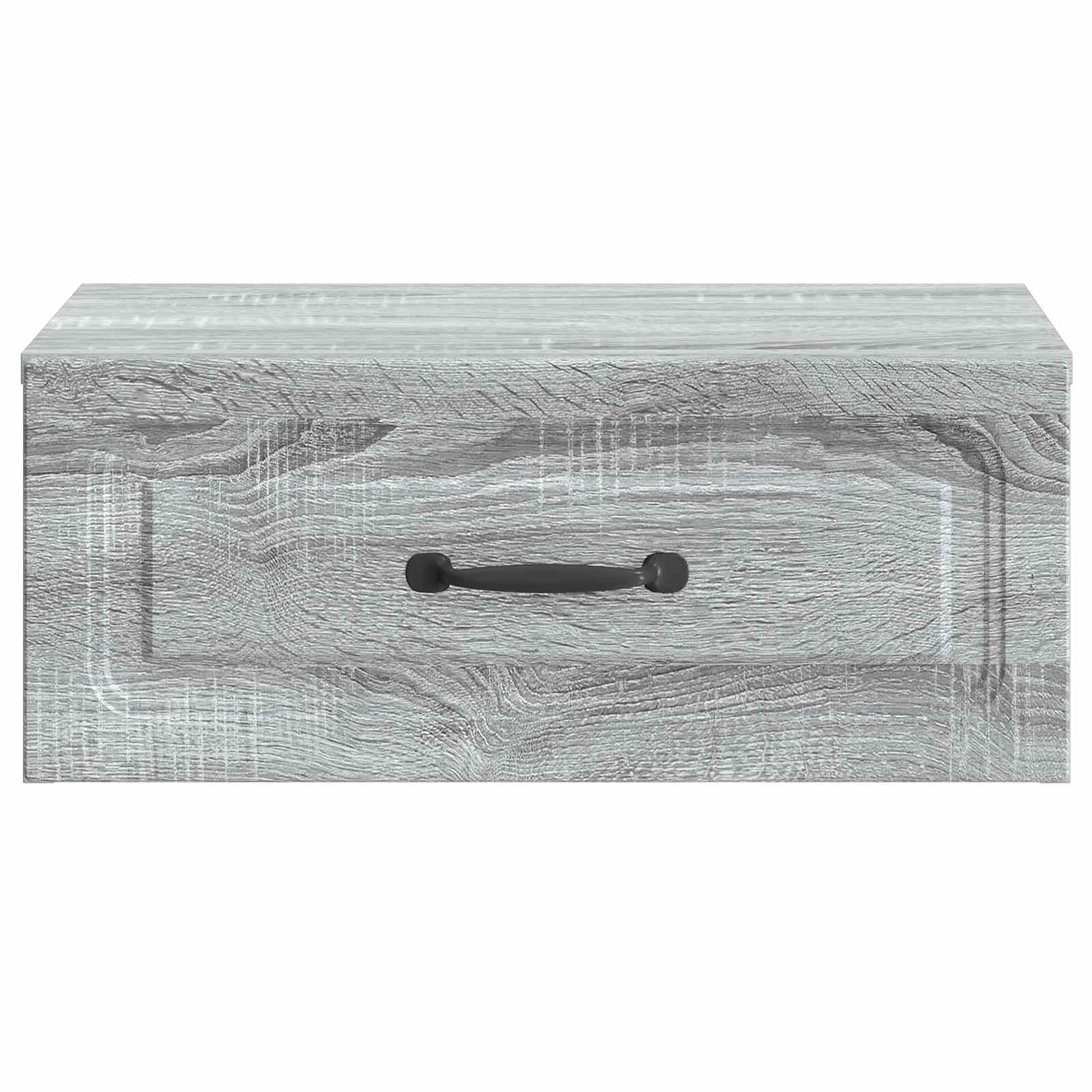 Væghængt Natbord med skuffe Grå sonoma-eg 49 x 34,5 x 20 cm