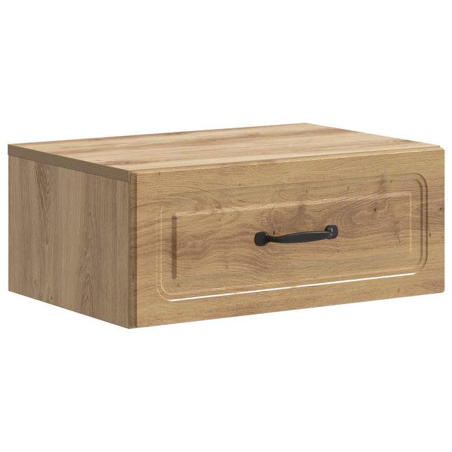 Væghængt Natbord Artisan-eg 49 x 34,5 x 20 cm Konstrueret træ