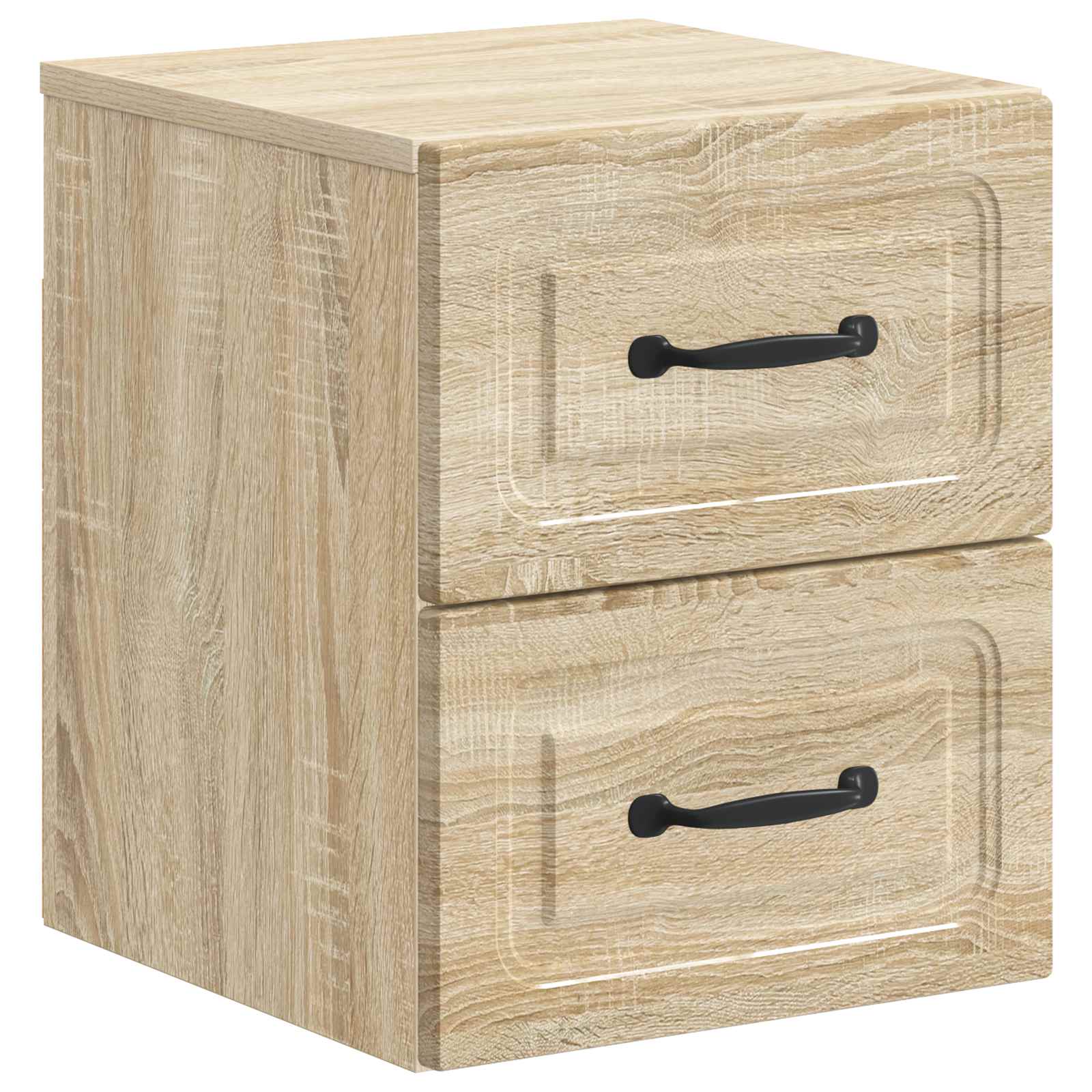 Væghængt Natbord med skuffe 2 pcs Sonoma-eg 34,5 x 33 x 40 cm