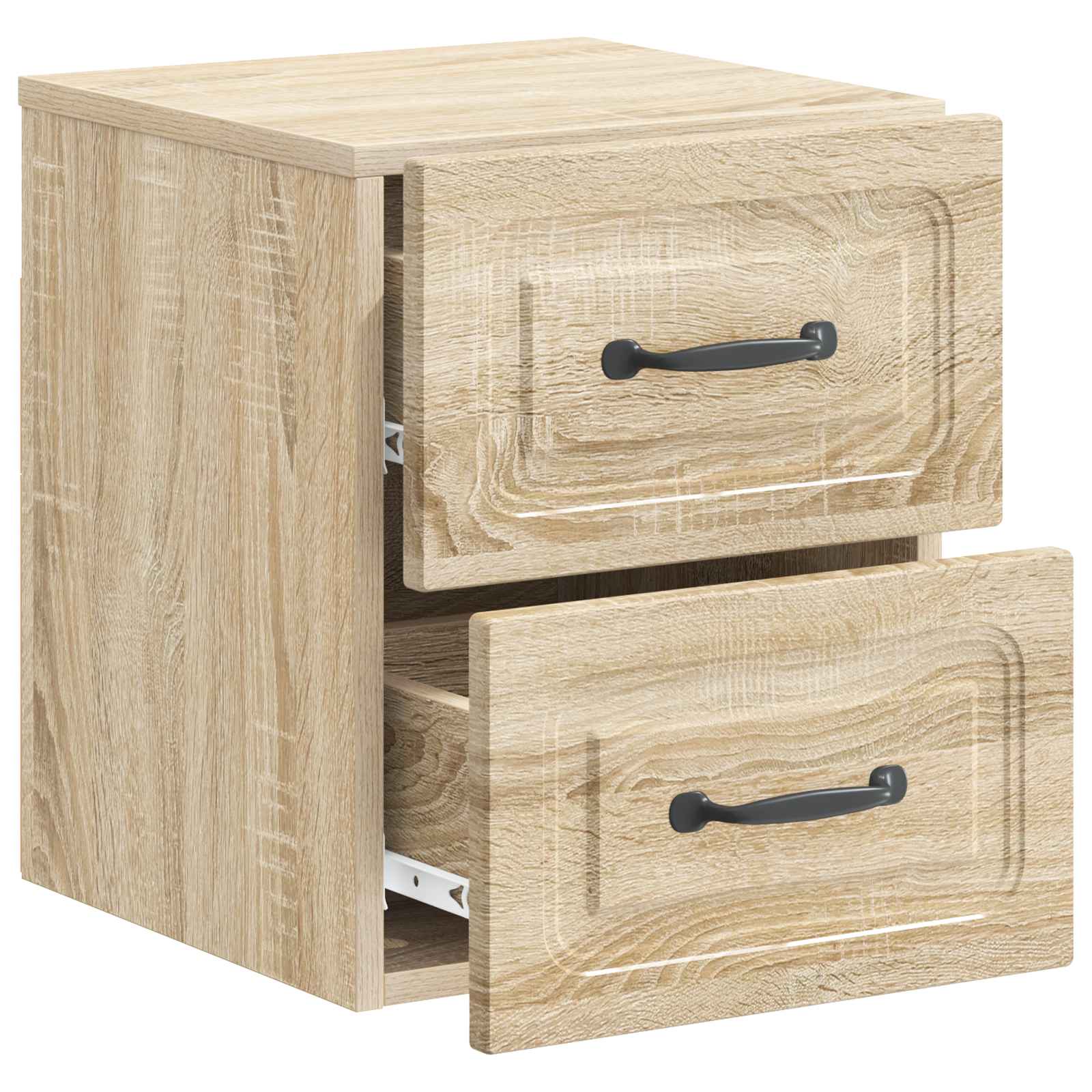 Væghængt Natbord med skuffe 2 pcs Sonoma-eg 34,5 x 33 x 40 cm