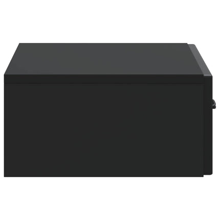Væghængt Sideskab Sort 59 x 34,5 x 17 cm Konstrueret træ