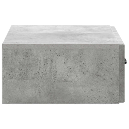 Væghængt Sideskab Betongrå 59 x 34,5 x 17 cm Konstrueret træ
