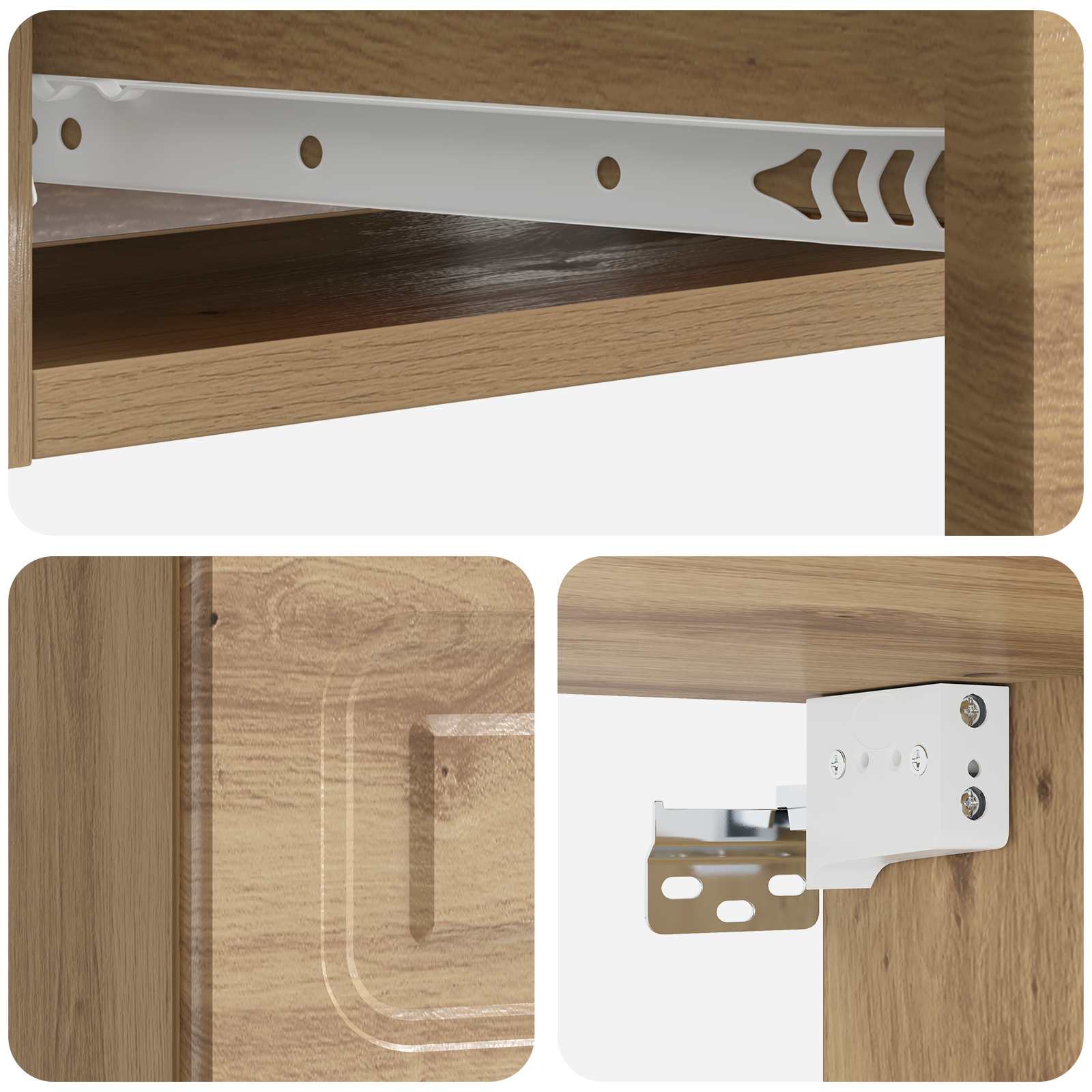 Væghængt Sideskab Artisan-eg 59 x 34,5 x 17 cm Konstrueret træ