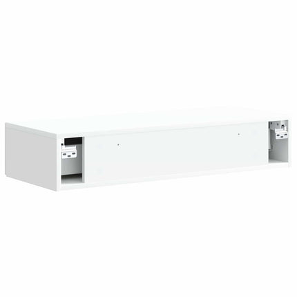 Væghængt Sideskab Hvid 87,5 x 34,5 x 17 cm Konstrueret træ