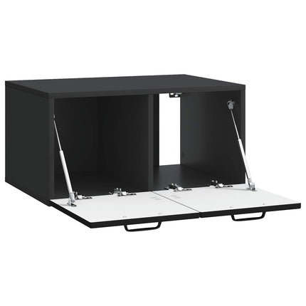 Væghængt TV-skab Sort 59,5 x 41 x 30 cm Konstrueret træ