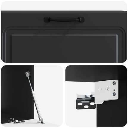 Væghængt TV-skab Sort 98 x 41 x 30 cm Konstrueret træ