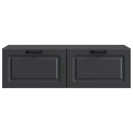 Væghængt TV-skab Sort 98 x 41 x 30 cm Konstrueret træ