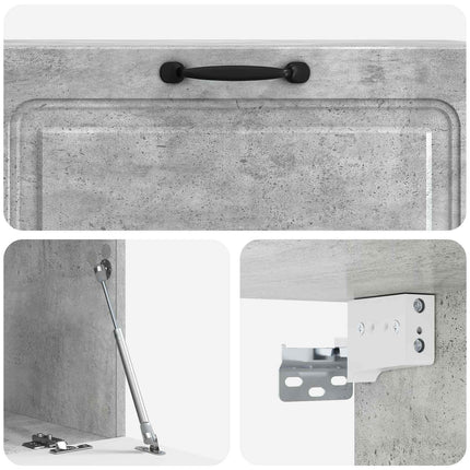 Væghængt TV-skab Betongrå 98 x 41 x 30 cm Konstrueret træ