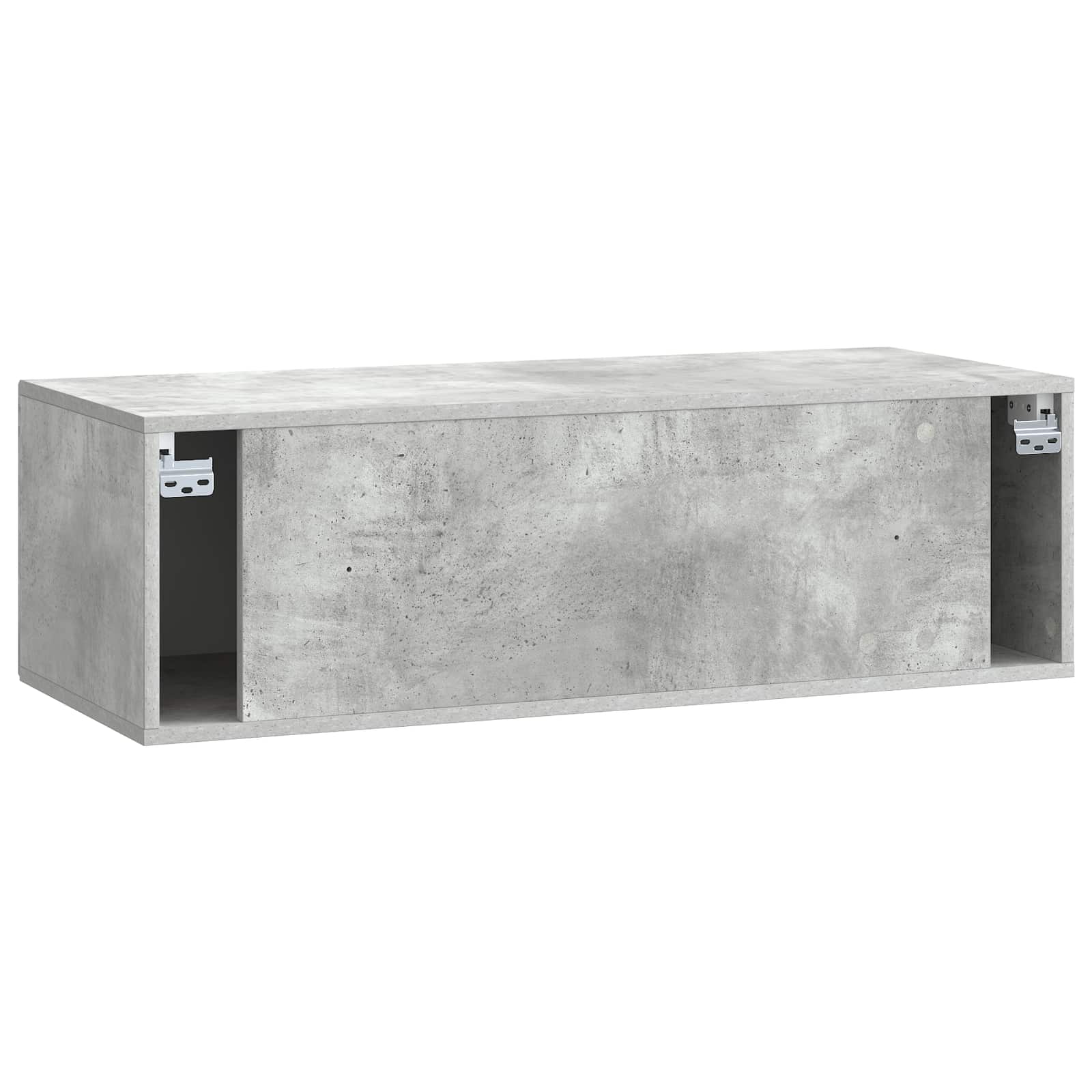 Væghængt TV-skab Betongrå 98 x 41 x 30 cm Konstrueret træ