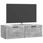 Væghængt TV-skab Betongrå 98 x 41 x 30 cm Konstrueret træ