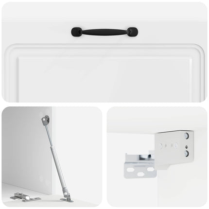 Væghængt TV-skab Hvid højglans 98 x 41 x 30 cm Konstrueret træ