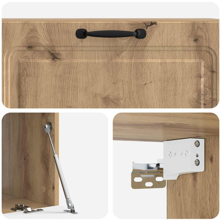 Væghængt TV-skab 98 x 41 x 30 cm Artisan-eg Konstrueret træ