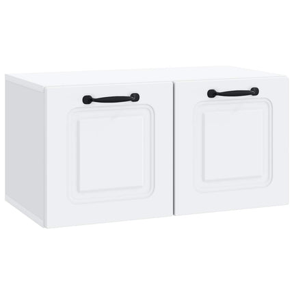 Væghængt TV-skab Hvid 59,5 x 31 x 30 cm Konstrueret træ