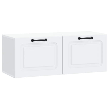 Væghængt TV-skab Hvid 78,5 x 31 x 30 cm Konstrueret træ