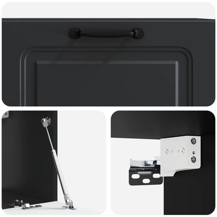Væghængt TV-skab Sort 78,5 x 31 x 30 cm Konstrueret træ