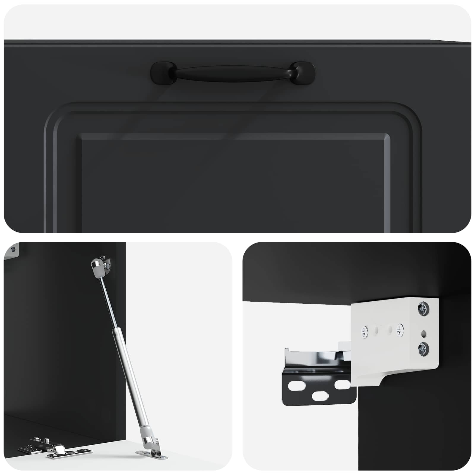 Væghængt TV-skab Sort 78,5 x 31 x 30 cm Konstrueret træ