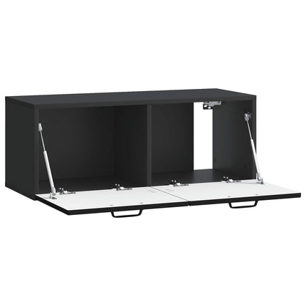 Væghængt TV-skab Sort 78,5 x 31 x 30 cm Konstrueret træ