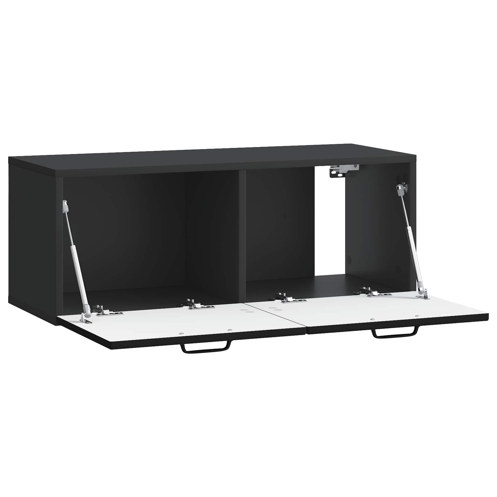 Væghængt TV-skab Sort 78,5 x 31 x 30 cm Konstrueret træ