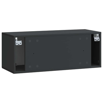 Væghængt TV-skab Sort 78,5 x 31 x 30 cm Konstrueret træ
