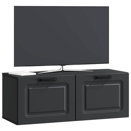 Væghængt TV-skab Sort 78,5 x 31 x 30 cm Konstrueret træ