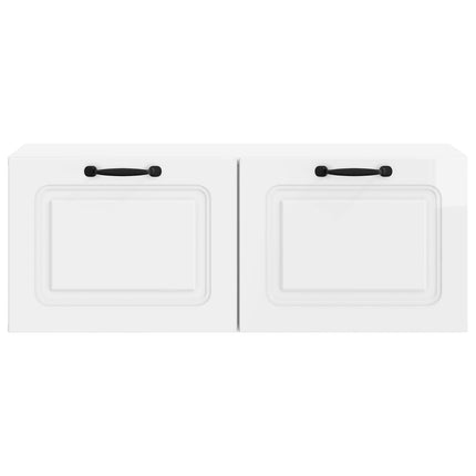 Væghængt TV-skab Vægmonteret Hvid højglans 78,5 x 31 x 30 cm