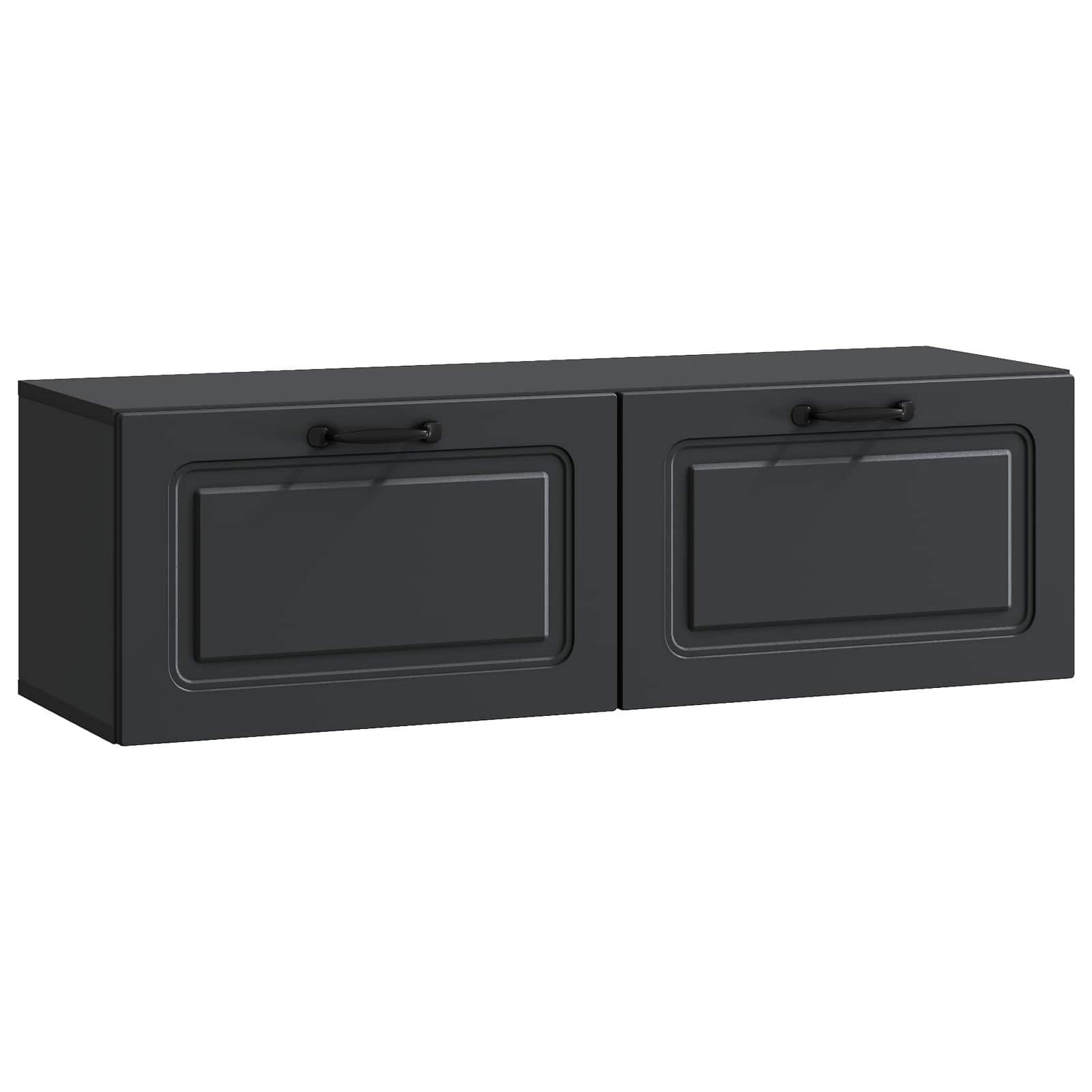 Væghængt TV-skab Sort 98 x 31 x 30 cm Konstrueret træ