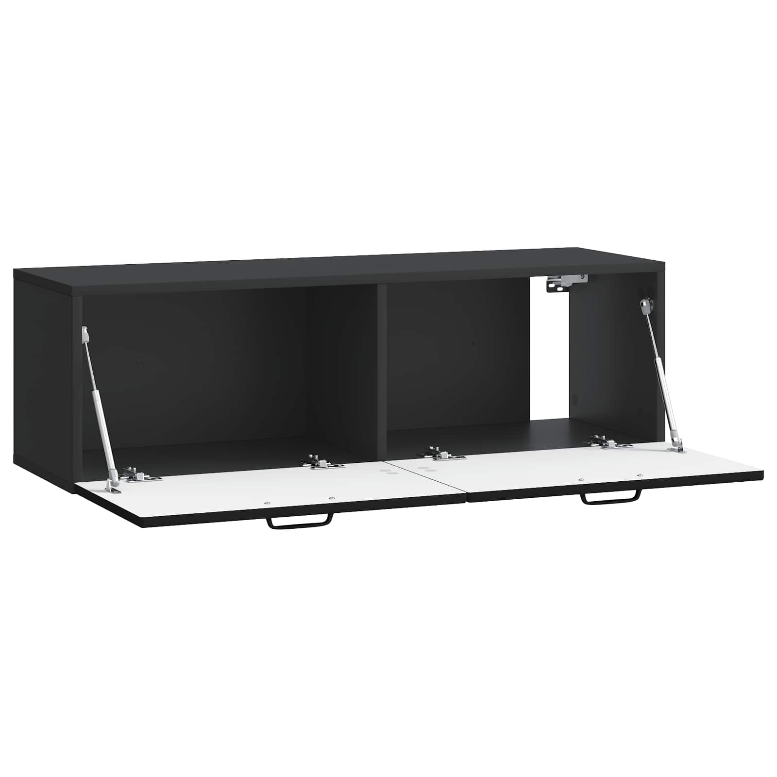 Væghængt TV-skab Sort 98 x 31 x 30 cm Konstrueret træ
