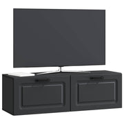 Væghængt TV-skab Sort 98 x 31 x 30 cm Konstrueret træ