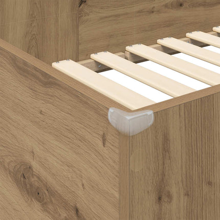 Loft Sengestel med Skrivebord Artisan Egetræ 80 x 200 cm