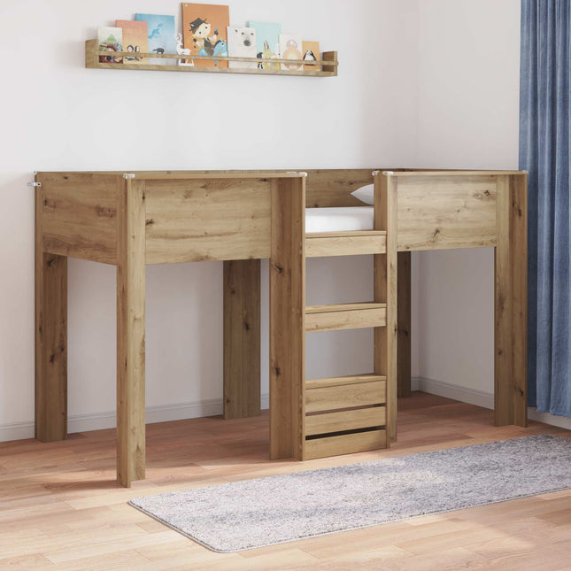 Køjeseng til Børn Artisan Egetræ 75 x 190 cm Konstrueret træ