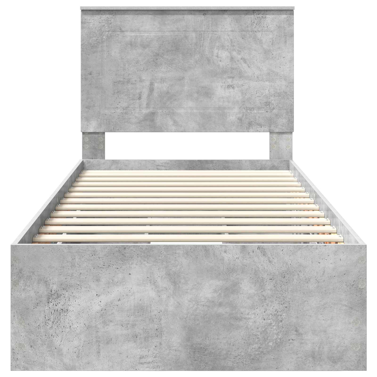 Sengestel med skuffe Beton Grå 90 x 200 cm Ingeniørtræ