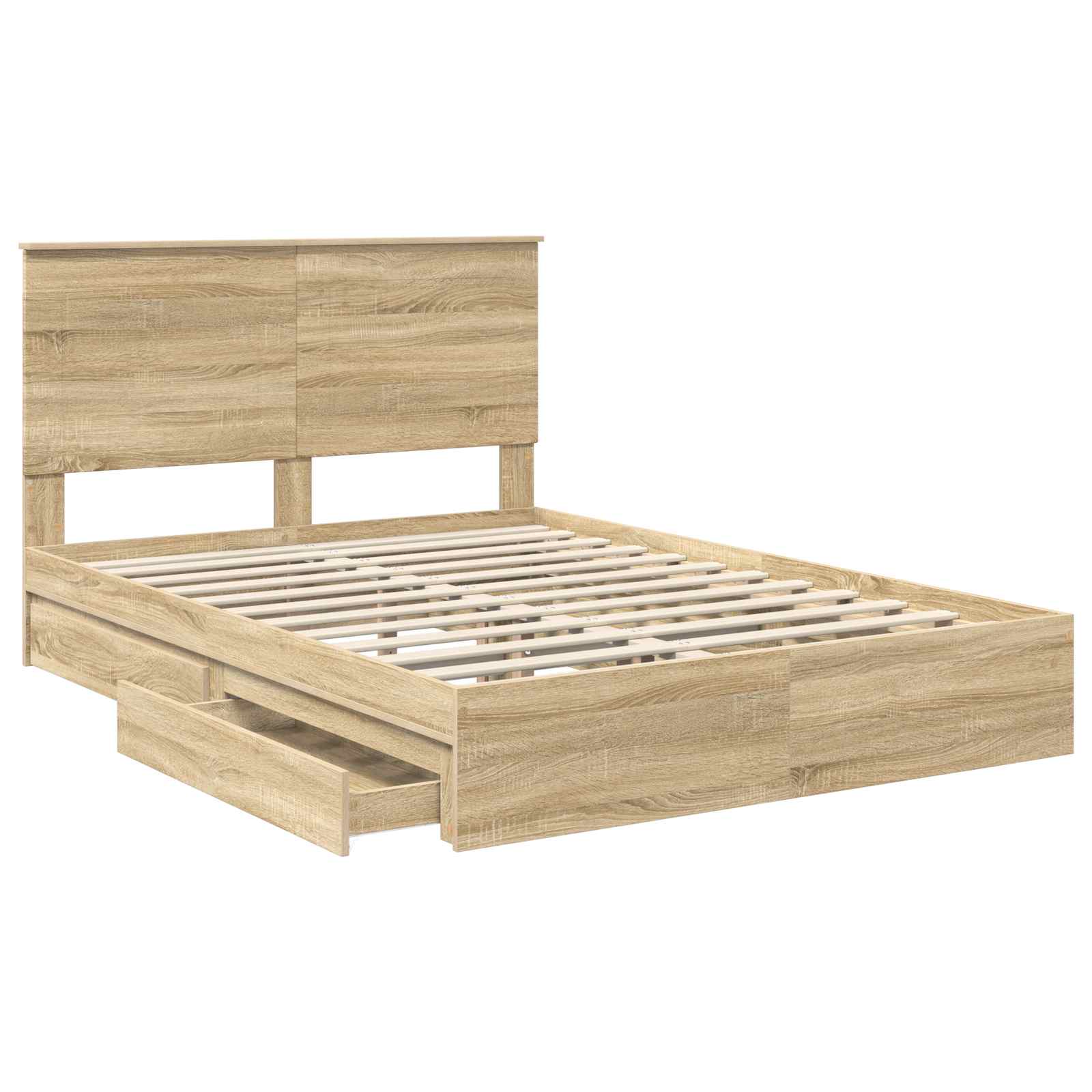 Opbevaringsseng Sonoma eg 140 x 190 cm Konstrueret træ