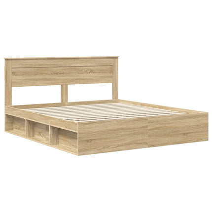 Sengestel med hovedgærde Sonoma 180 x 200 cm Massiv fyrretræ