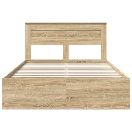 Sengestel med hovedgærde Sonoma eg 150 x 200 cm Massiv fyrretræ